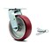 Service Caster 6 Inch Poly on Aluminum Swivel Caster with Roller Bearing and Swivel Lock SCC SCC-30CS620-PAR-BSL - alternate 1